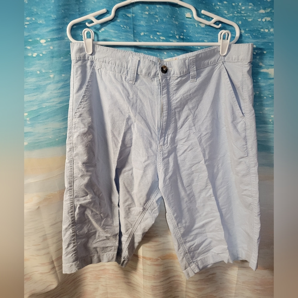FREE PLANET MENS SIZE 36 FLAT FRONT BLUE SHORTS‎